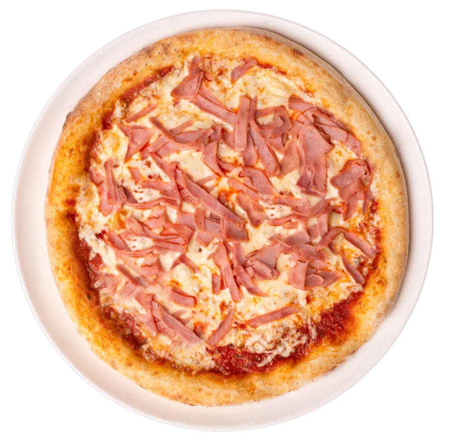 Protein Schinken Pizza, freigestellt